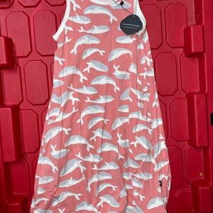 Whale Print Kids Casual Dress - Pink